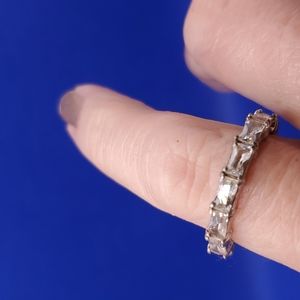 CUBIC ZIRCONIA BAGUETTE RING SZ 7